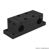 BLACK 1 DIAMETER DOUBLE SHAFT MOUNTING