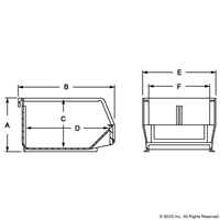 PARTS CONTAINER  136.5mm  X 104.8mm X 7