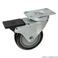 102mm DELUXE FLANGE MOUNT SWIVEL CASTER