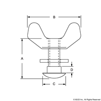 10 S WING NUT LINEAR BRAKE