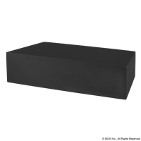 2 X 7 ALUMINUM BLOCK PROFILE BLACK AN