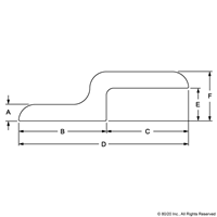 10 S RETAINER ANGLE PROFILE-CLEAR ANODI