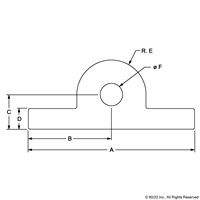 DEADBOLT LATCH PROFILE-CLEAR ANODIZE