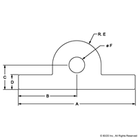 DEADBOLT LATCH PROFILE BLACK ANODIZE