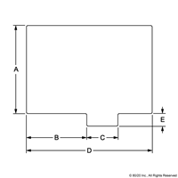 10 S PANEL MOUNT BLOCK PROFILE CLEAR AN