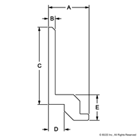 10 S DROP IN PANEL BRACKET PROFILE-MILL