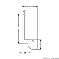 10 S DROP IN PANEL BRACKET PROFILE-CLEA