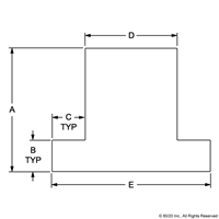 STANCHION PROFILE-CLEAR ANODIZE