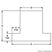 STANCHION PROFILE-CLEAR ANODIZE