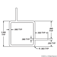 1  SQUARE RIGHT ANGLE DOUBLE FLANGED QU