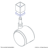 CASTER RECEPTACLE - GREY