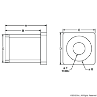 CASTER RECEPTACLE - GREY