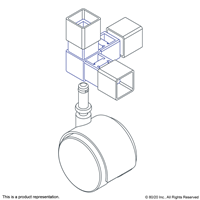 3 WAY STACKING/CASTER CORNER-GREY