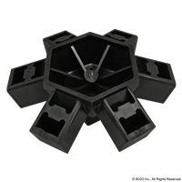 HEXAGON CENTER - BLACK