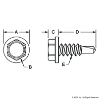 #8 X 5/8 SELF DRILLING SCREW