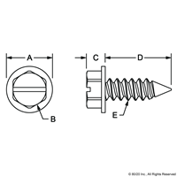 1/4 X 5/8 SELF TAPPING SCREW