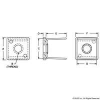 THREADED END BRACKET 5/16-18