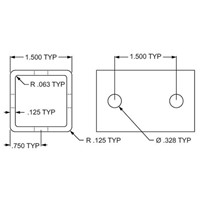 1.5IN SQUARE TUBE W/HOLES-B