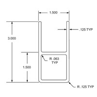 1.5  A TUBE NO HOLES NO NOTCHES 150  BA