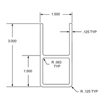 1.5  A TUBE W/HOLES NO NOTCHES150  BAR