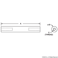 3/4 ROUND CONNECTOR ROD 15 BETWEEN FR