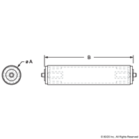 1.625 GRAVITY ROLLER W/5/16 ROUND SHAF