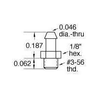  3-56 to 1/16  ID Hose Fitting  ENP Bra