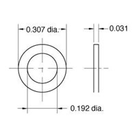 Nylon Gasket 0.307  OD