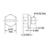  10-32 Male Captivated O-Ring Plug 5/16