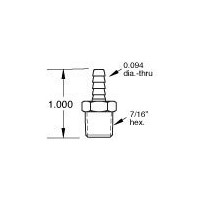 1/8 Pipe to 1/8 Multi-Barb Hose Fitting