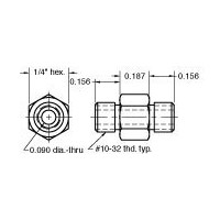 Short Coupling ENP Brass  10-32