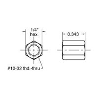  10-32 Hex Connector