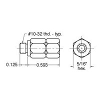 Swivel Connector  10-32  Pack of 5