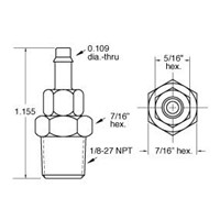 1/8 NPT Swivel Hose Barb Fitting