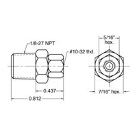 Swivel Bushing  10-32 to 1/8  NPT