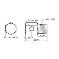 1/8  NPT to  10-32  L  Fitting