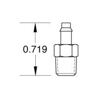 1/16 NPT to 1/8 ID Hose Fitting