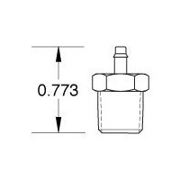 1/8 NPT to 3/32 ID Hose Fitting