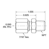 1/8  NPT to 1/8 Tube Connector