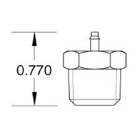 1/4 NPT to 1/16 ID Hose Fitting Pack of