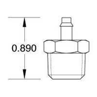 1/4  NPT to 1/8  ID Hose Fitting  ENP B