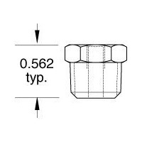 1/4 NPT to  10-32 Female Reducer