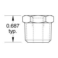 3/8  NPT to 1/16  NPT Female Reducer