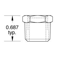 3/8  NPT to 1/4  NPT Female Reducer