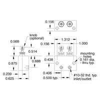 2-Station Block Flow Common with Knob