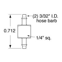 3/32 ID Hose Connector