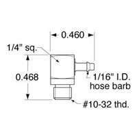  10-32 to 1/16 ID Hose Connector ENP