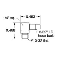  10-32 to 3/32 ID Hose Connector ENP