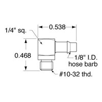  10-32 to 1/8 ID Hose Connector ENP