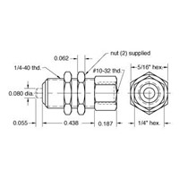 PRESSURE INDC W/10-32FMLE THD